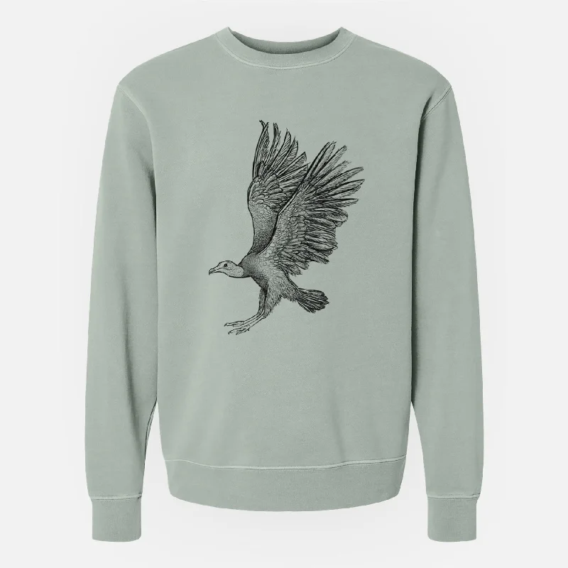 Black Vulture - Coragyps atratus - Unisex Pigment Dyed Crew Sweatshirt Trendy Sweatshirt Hoodie