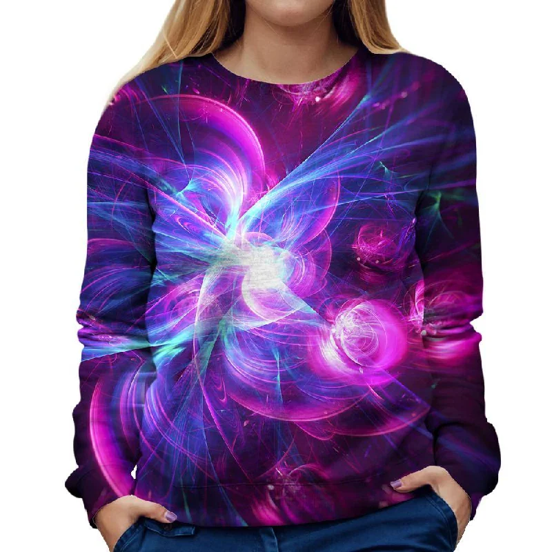 Purple Light Womens Sweatshirt Cozy Hoodie Pullover