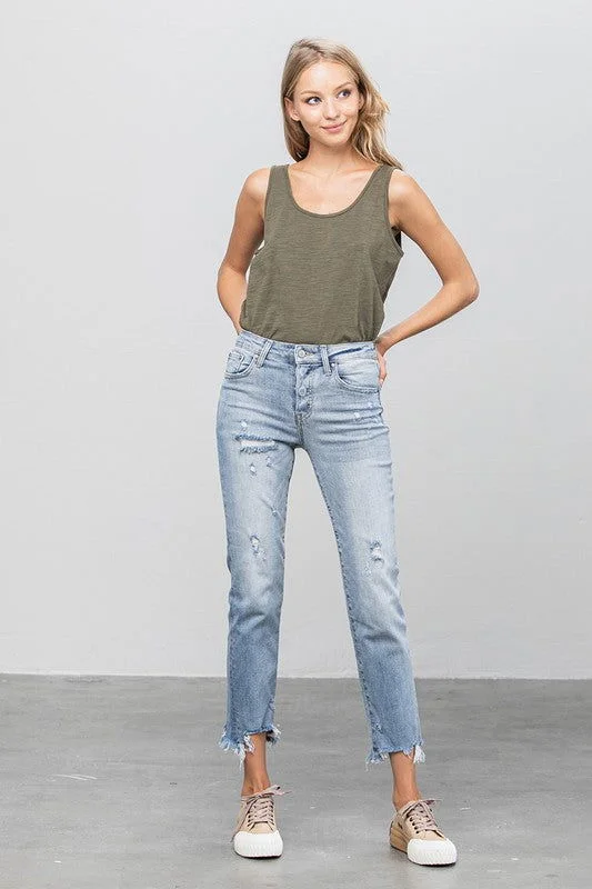 Insane Gene Mid Waist Straight Jeans