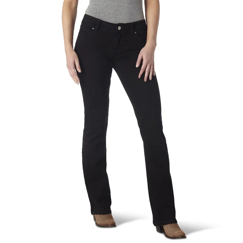 LADIES WRANGLER BLACK DENIM JEANS