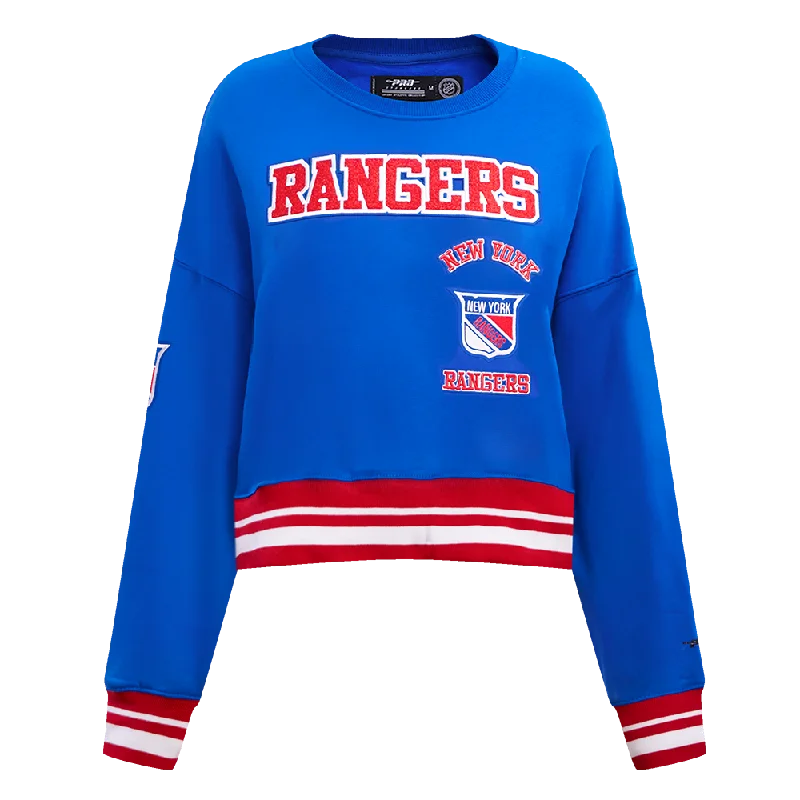 SUDADERA DE CUELLO REDONDO NHL NEW YORK RANGERS RETRO CLASSICS PARA MUJER Hoodies for Streetwear