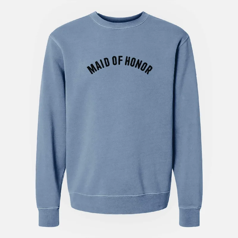 Maid of Honor - Articulate Collection - Unisex Pigment Dyed Crew Sweatshirt Street Style Hoodies