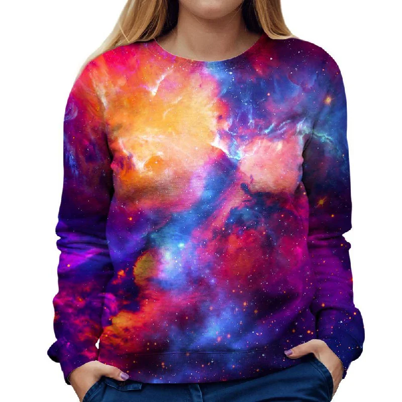 Glossy Galaxy Womens Sweatshirt Bold Hoodie Sweatshirt