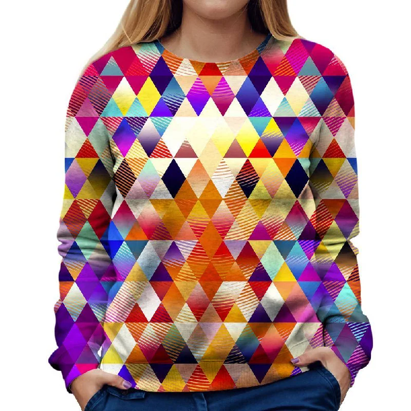 Triangles Womens Sweatshirt Relaxed Fit Hoodie