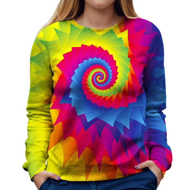 Tie Dye Swirl Womens Sweatshirt Casual Hoodie Sweatshirt Look