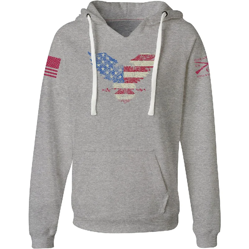 Grunt Style Women's Freagle Pullover Hoodie - Heather Gray Basic Hoodie Sweatshirt