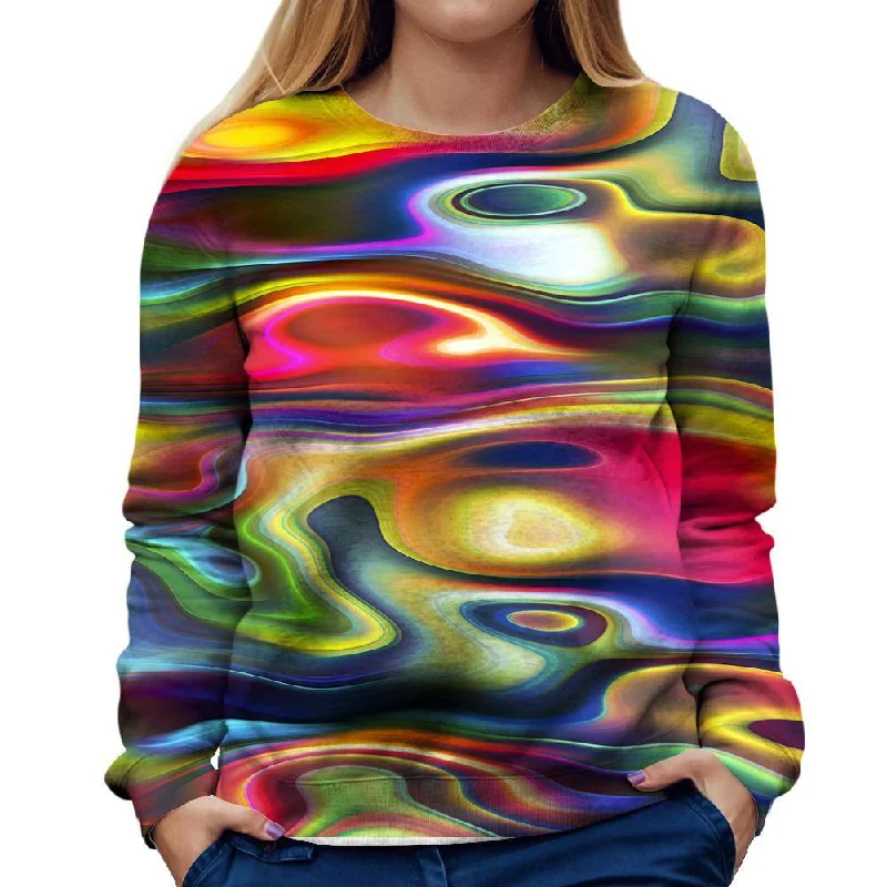 Swirly Womens Sweatshirt Sporty Sweatshirts for Women