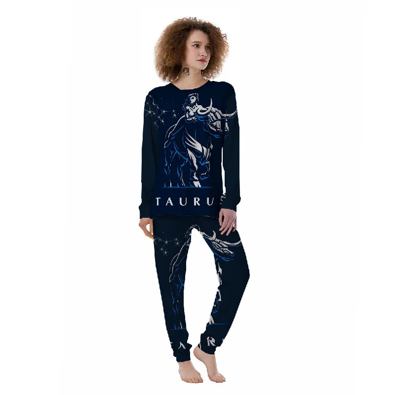 Taurus Constellation Sign Print Women's Pajamas Linen pajama sets