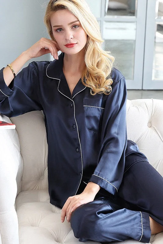 Women's Silk Pajama Set Trendy pajama sets for women