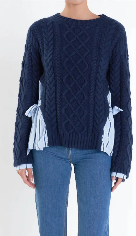 Mixed Media Sweater In Navy Canada Goose sweaters