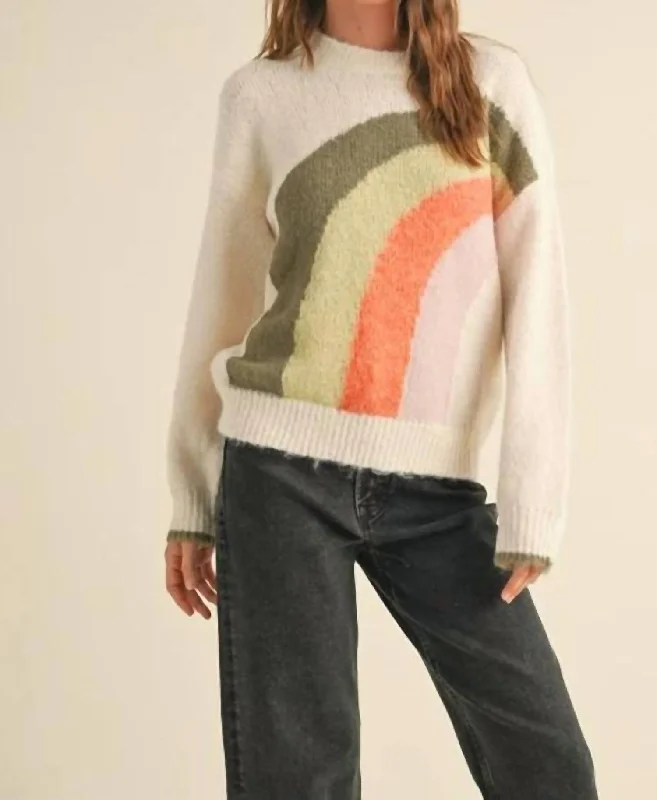 Rainbow Sweater In Ivory Gucci sweaters