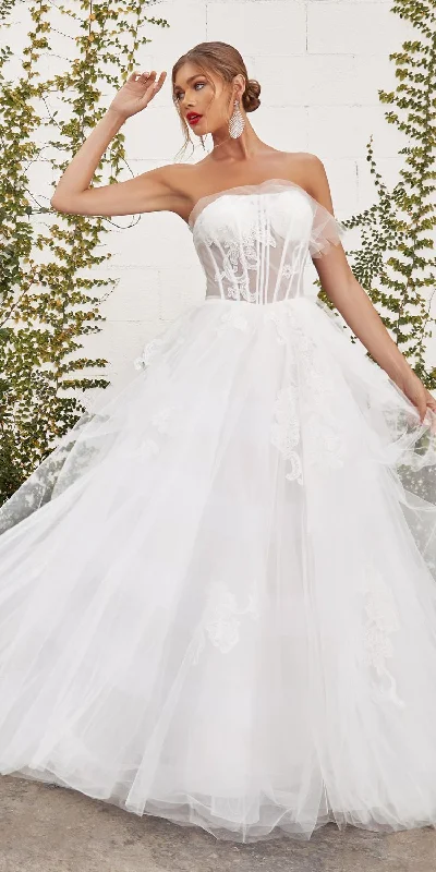 Andrea & Leo A1050W Aurora A-Line Tulle Ball Gown Sleek Wedding Dress