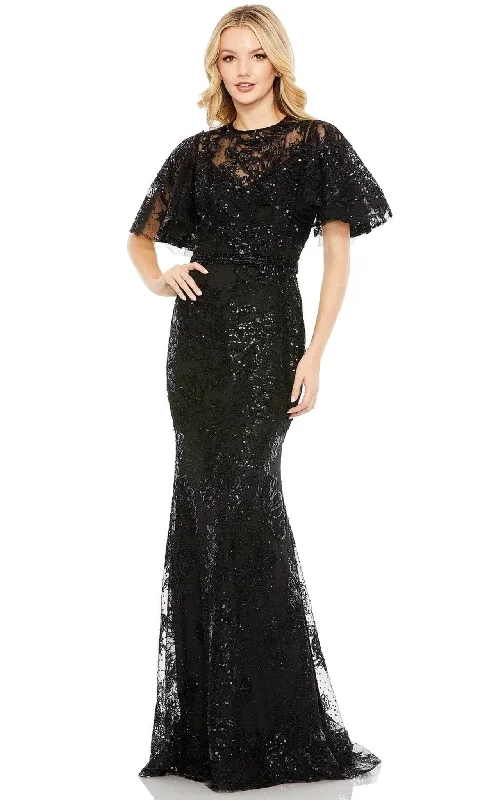 Mac Duggal 20438 - Flutter Sleeve Embellished Evening Gown Corset party dresses