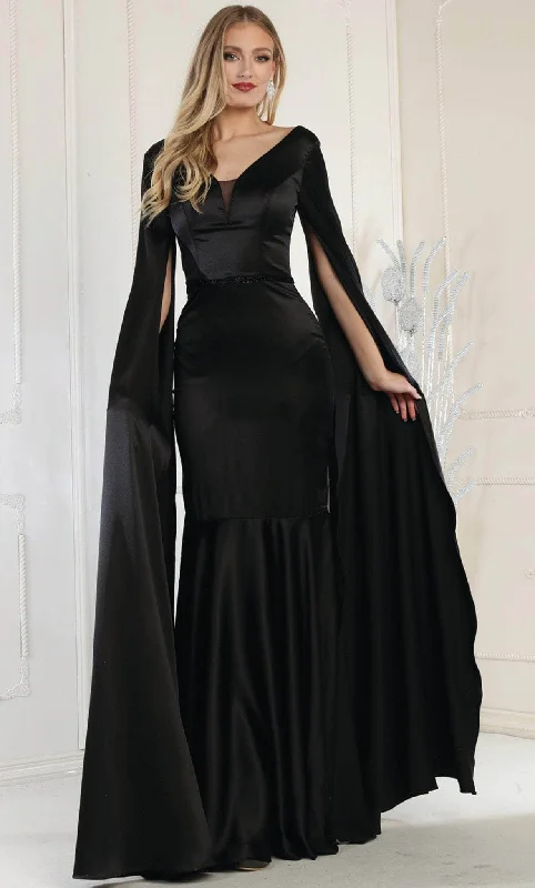 May Queen RQ7961 - Cape Sleeve Evening Dress Best value party dresses