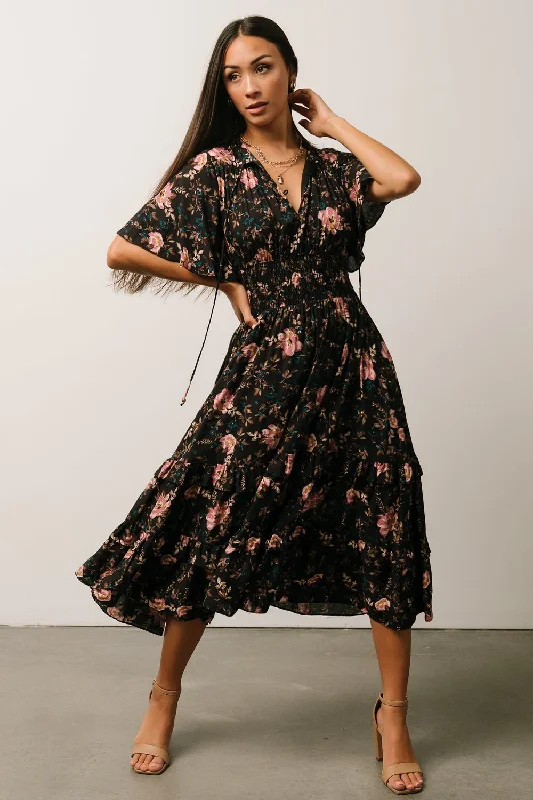 Spell Boho Midi Dress | Midnight Garden Graduation midi dresses