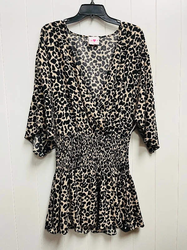 Animal Print Dress Casual Short Buddy Love, Size M Formal floral dresses