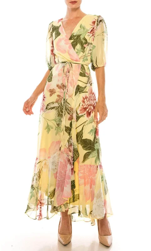 Danny & Nicole 91569MZ - Long Floral Dress Flowy floral dresses