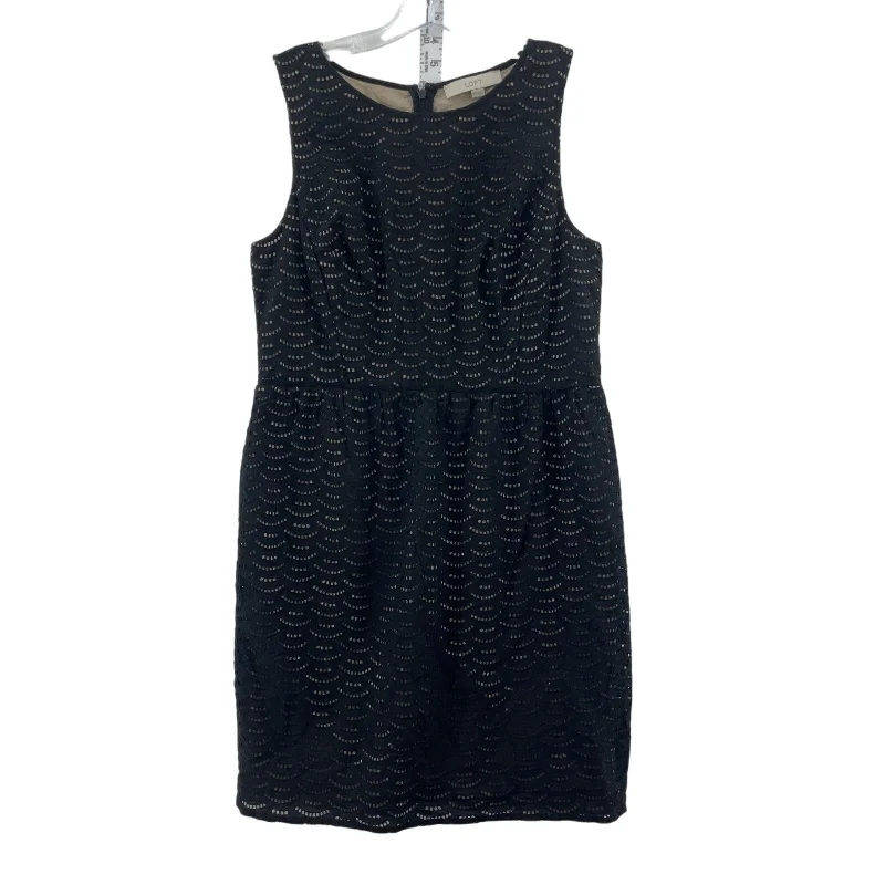 Ann Taylor LOFT Women's Black Eyelet Lace Shift Mini Dress Size 10 Cozy Denim Mini Skirt