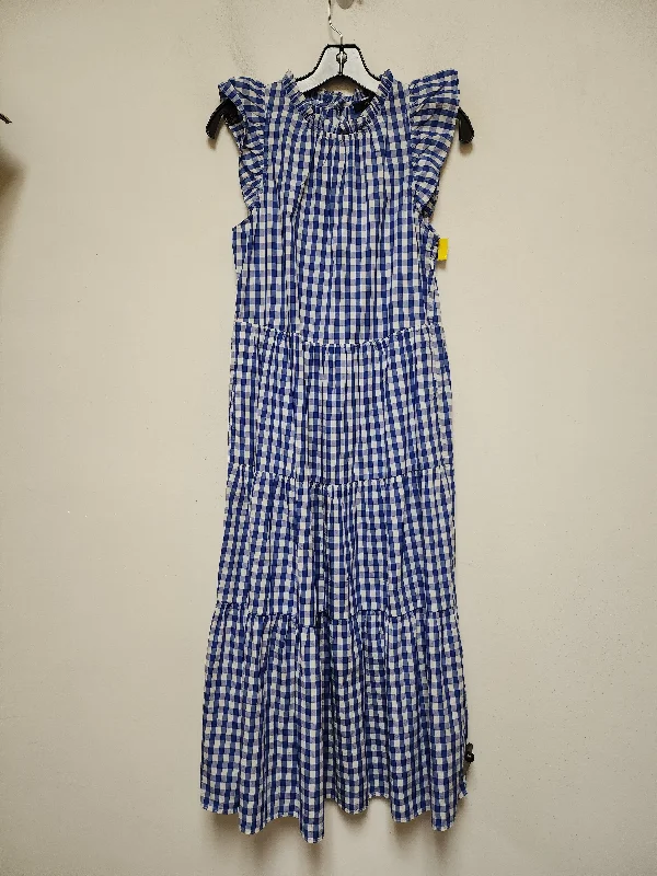 Dress Casual Maxi By J. Crew In Checkered Pattern, Size: Xxs Flowing Boho Skirt