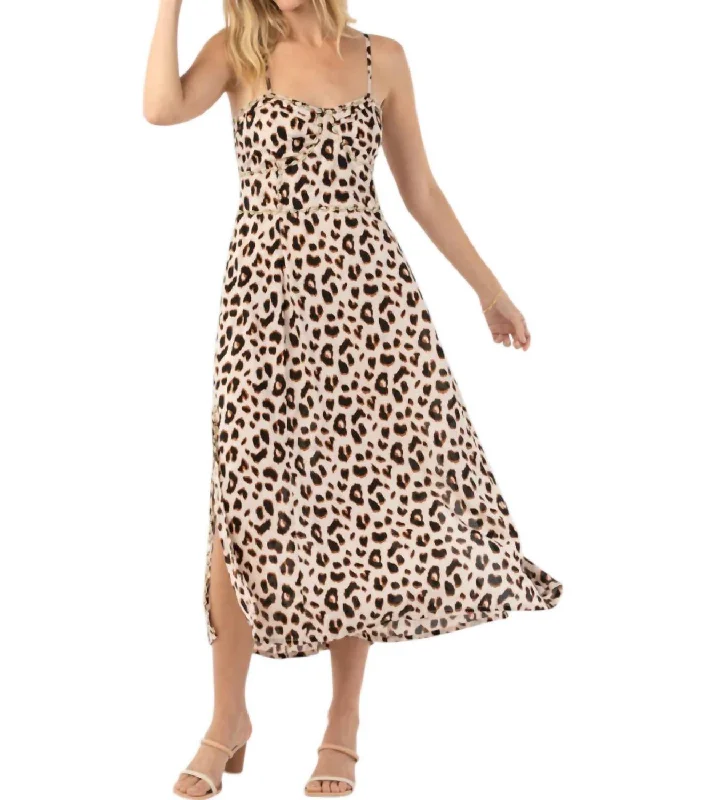 Rio Maxi Dress In Leopard Long Boho Skirt