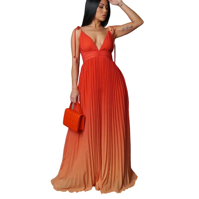 Sensually Strapped Ombre Maxi Dress Knit Maxi Skirt