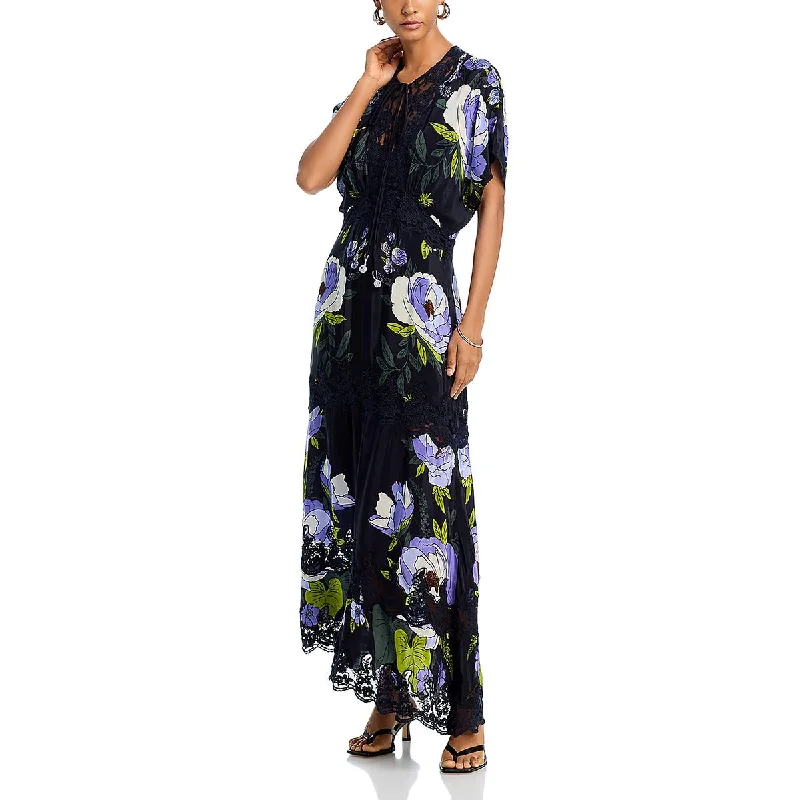 Womens Full Length Floral Print Maxi Dress Maxi Skirt Style