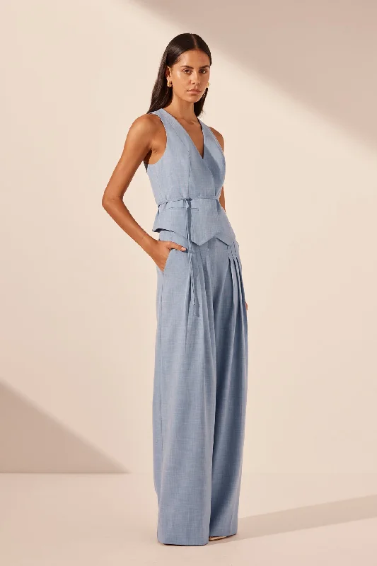 ASHER WIDE LEG PANT - CHAMBRAY BLUE Gothic unclassified dresses