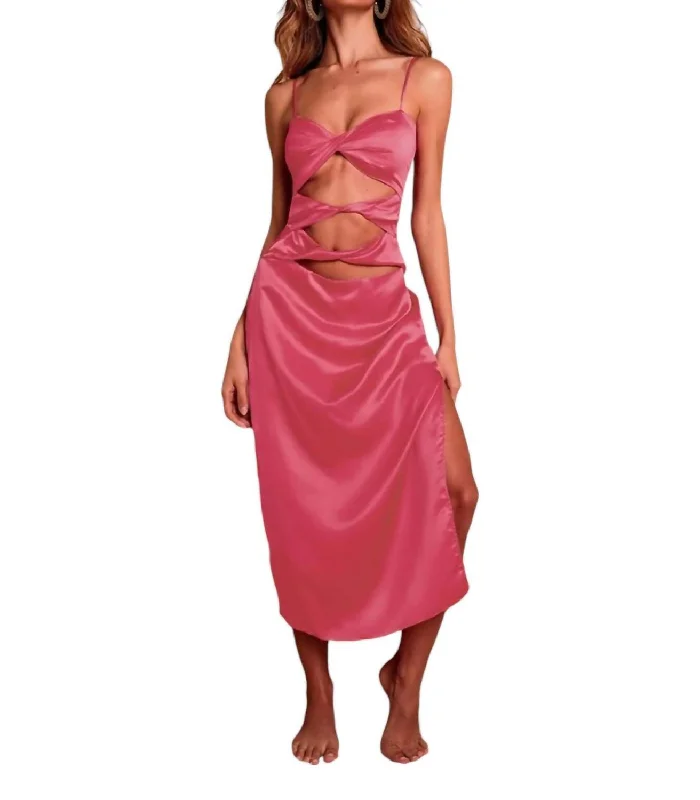 Biarritz Dress In Pink Off-shoulder unclassified dresses