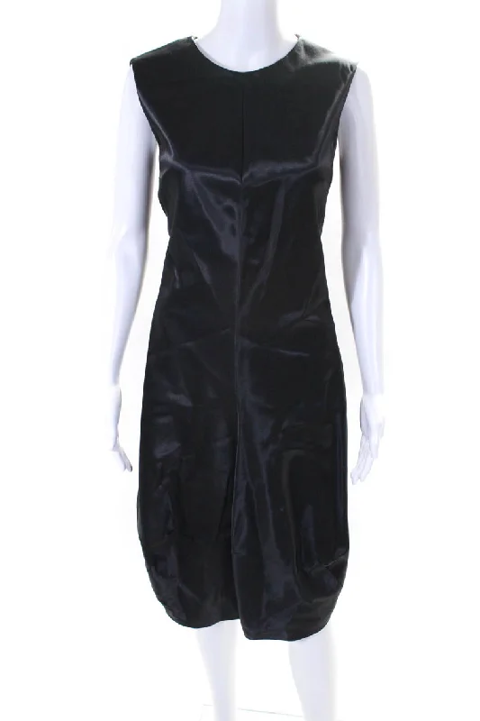 Calvin Klein Collection Womens Sleeveless Mid Calf Dress Black Chiffon unclassified dresses