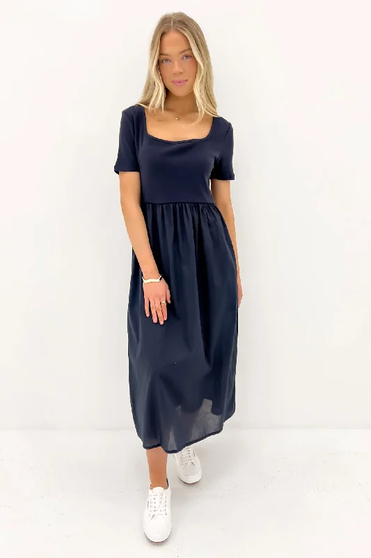 Ella Dress Navy Lightweight unclassified dresses