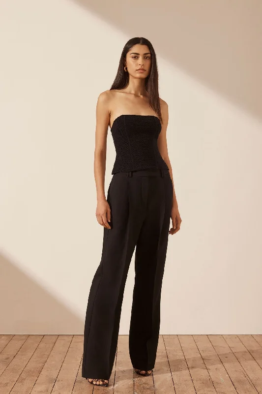 EVE PANELLED TUBE TOP - BLACK Minimalist unclassified dresses