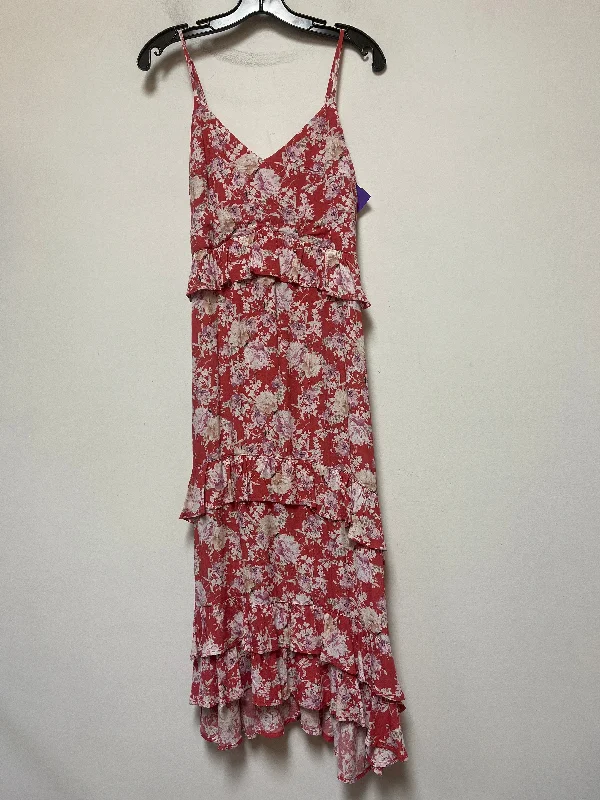 Floral Print Dress Casual Midi Trixxi, Size M Fitted Midi Skirt