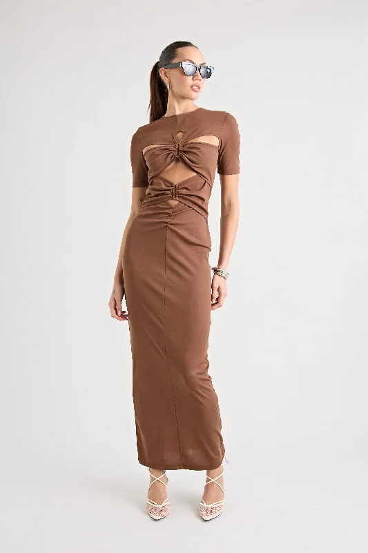 FLORENCE DRESS | CHOCOLATE Tiered unclassified dresses