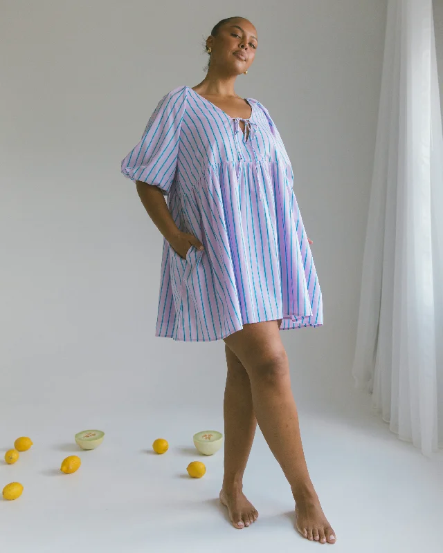 Frankie Dress | Purple & Blue Stripe Pastel unclassified dresses