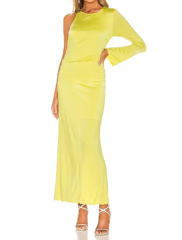 Kylie Dress In Citrine Metallic unclassified dresses