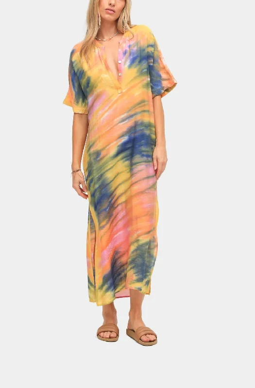 Montauk Kaftan Dress In Fazed Chic unclassified dresses