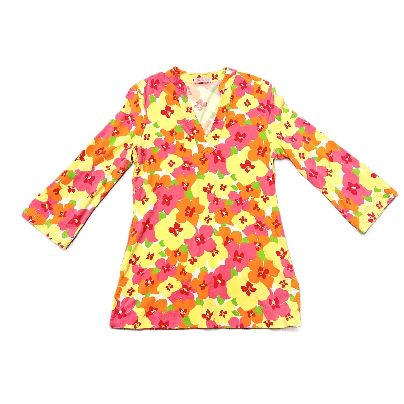 Orange & Pink Dress Designer By Lilly Pulitzer Flowy unclassified dresses