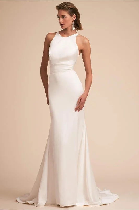 BHLDN Whispers & Echoes ivory Loretta gown One-shoulder unclassified dresses