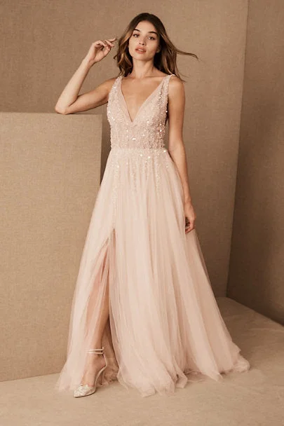 BHLDN Written In The Stars Gown Metallic unclassified dresses