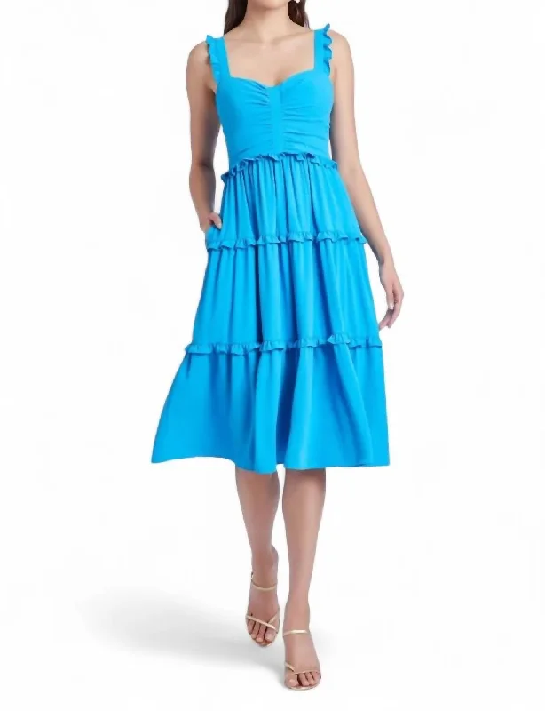 Sweeney Dress In Azure Open-back unclassified dresses