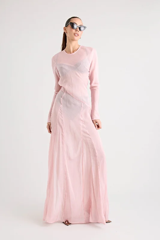 TERRAZZA SHEER GOWN | PINK Comfortable unclassified dresses