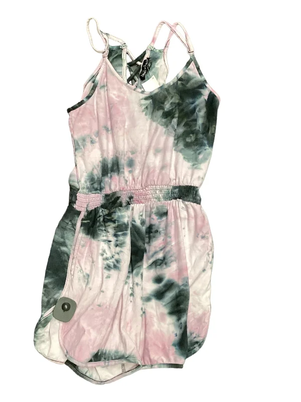 Tie Dye Print Romper Derek Heart, Size L Stretchy unclassified dresses