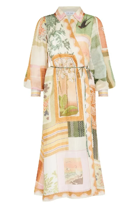 WABI SABI WRAP DRESS-PASTEL Chiffon unclassified dresses