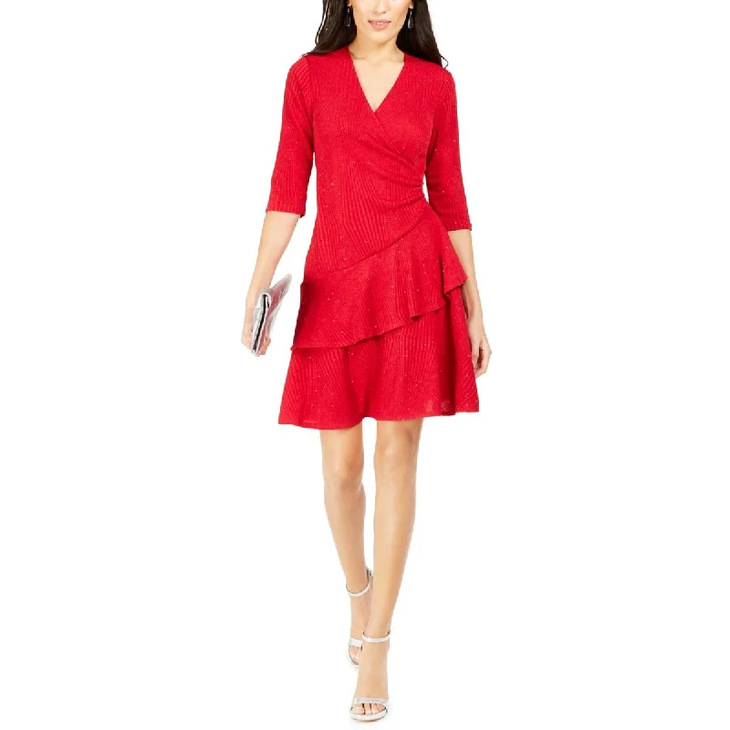 Womens Tiered Ruched Fit & Flare Dress Trendy new unclassified dresses